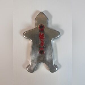 Vintage Alum Cookie Cutter Clown/Gingerbread 6" Tall with Handle 1930